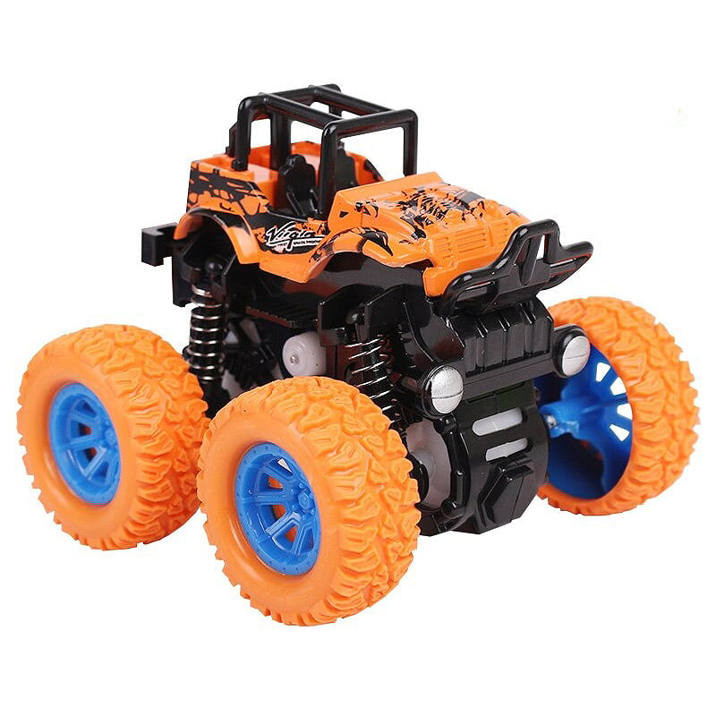 Monster Truck Friction Powered Toy Inertia Cars Push and Go Vehicles for  Kids 