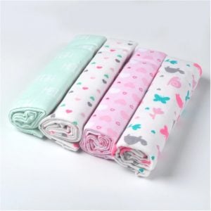 Baby Swaddle Blankets Soft Muslin Cotton Wrap 4pcs/pack
