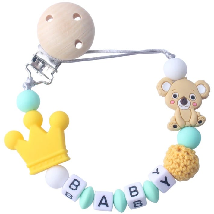 Personalized Baby Pacifier Clip & Teething Toy - Orbisify.com
