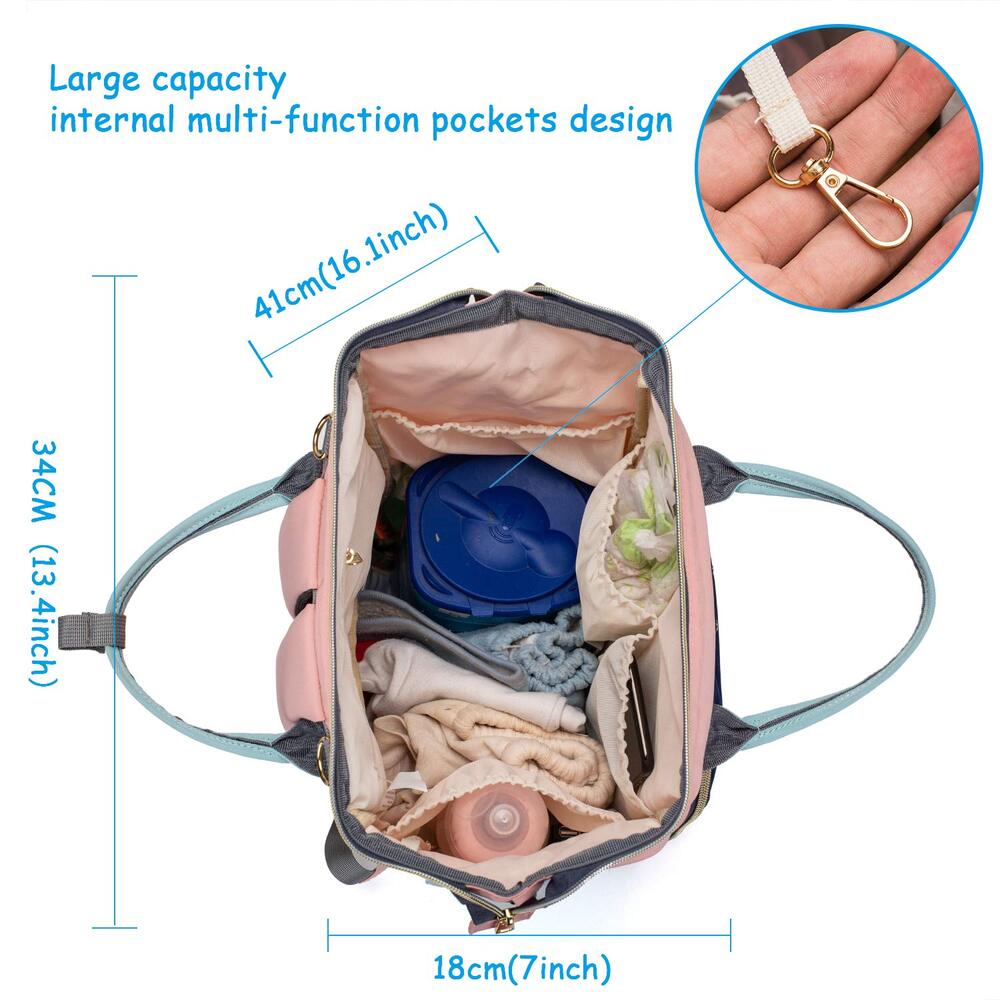 Cute Baby Diaper Bag Backpack Unique Design with USB Phone Charger ...
