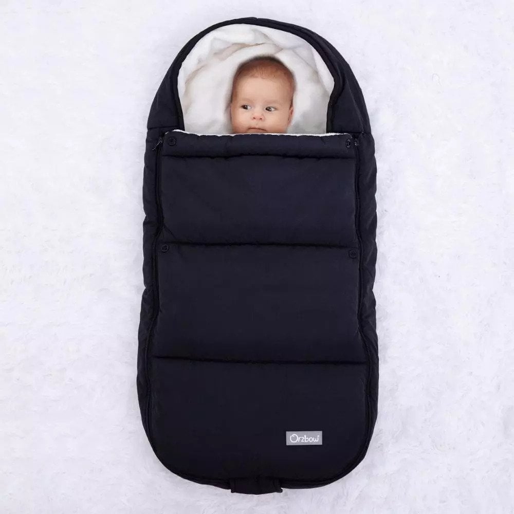 Universal Stroller Sleeping Bag Windproof Footmuff Non-Slip Warm Bunting Bag,  Style: Underwater World With Holes
