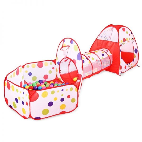 3 in 1 Foldable Baby Playpen Tunnel Play House - Orbisify.com