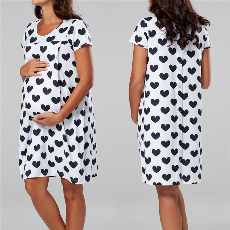 Pregnant Women's Nightgowns Maternity Breastfeeding Nightwear ...