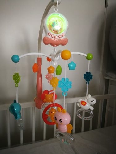 Baby Musical Crib Mobiles Educational Toys Rotating Bed Bell Nightlight photo review