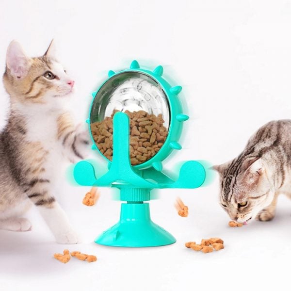 Cat Leaking Interactive Rotatable Wheel Toy