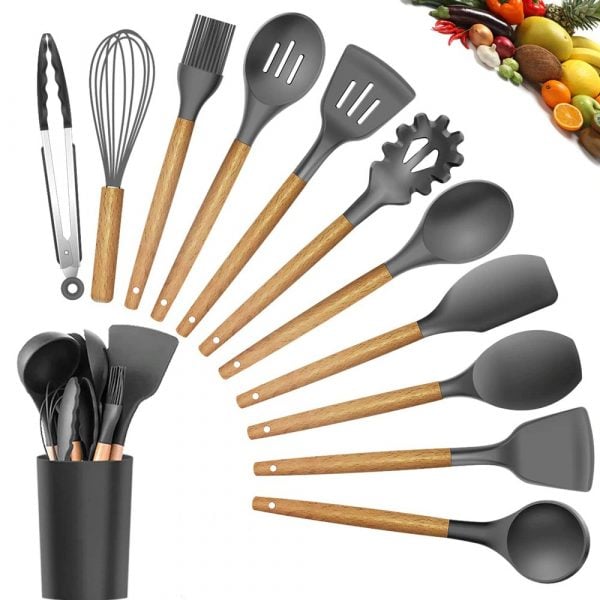 Silicone Cooking Utensils Kitchen Utensil Set - Orbisify.com