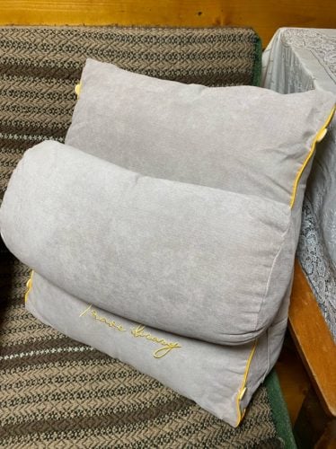 Triangle Reading Pillow Sofa Waist Cushion Pillow Soft Back Rest photo review