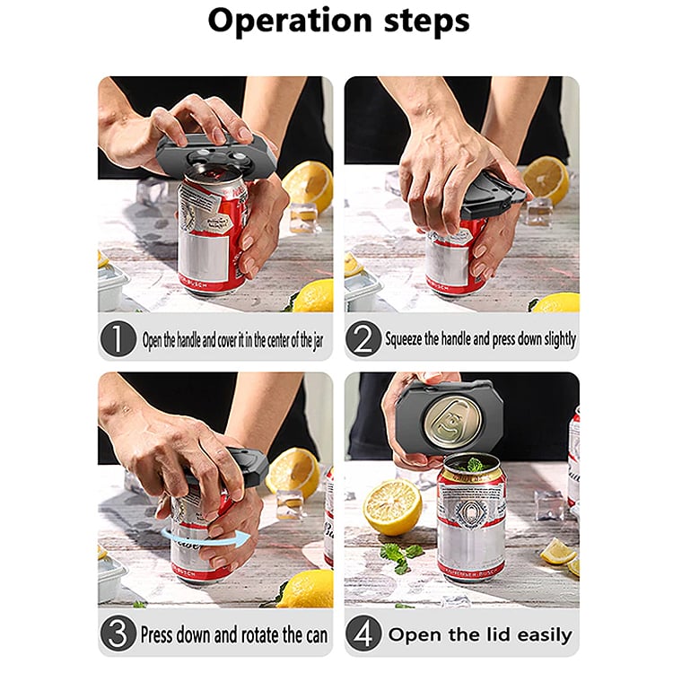 Topless Can Opener,Beer Can Opener Soda Can Opener for Can Top - Safety  Smooth Edge Manual Topless Opener with Beer Opener - beer can opener that  cuts open the top