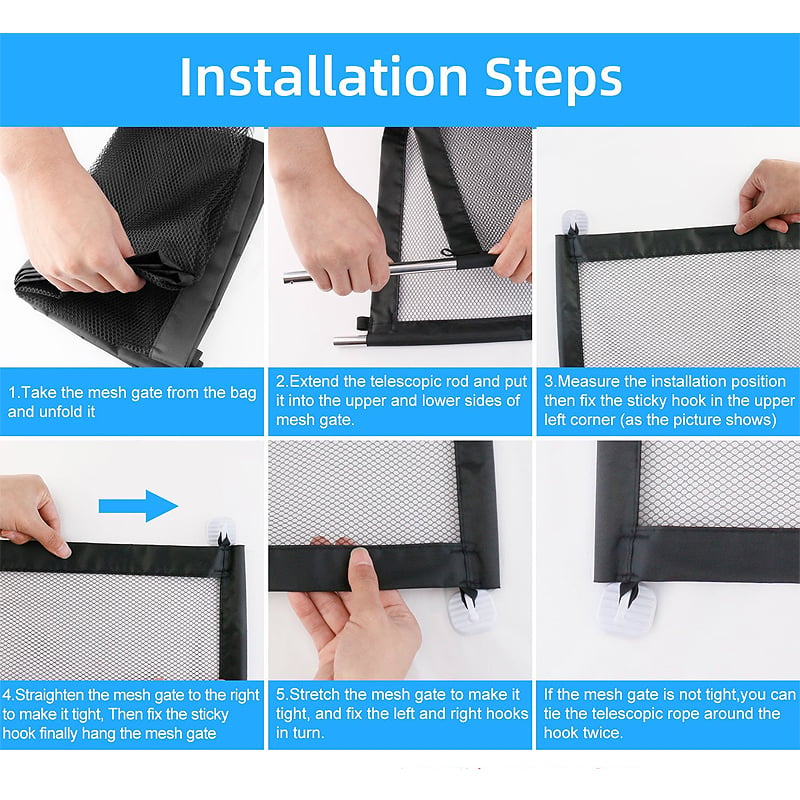 Baby Gate Stairway Fence Foldable Child Safety Protection - Orbisify.com