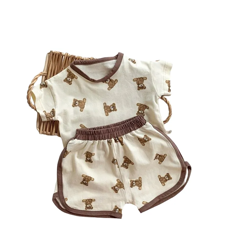 Baby Boy Clothing Set - Toddler Summer Clothes Cartoon Bear T-shirt ...