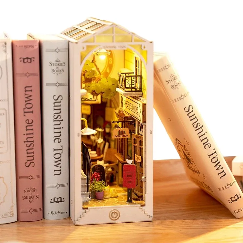 DIY Book Nooks - Japanese Sakura Densya Stories In Books Series Wooden  Miniature House With Light 