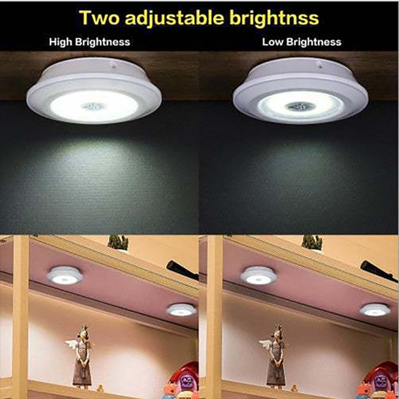 Smart Wireless Led Light Kitchen Under Furniture Dimmable Lamps Bedroom  Wardrobe Lighting Round with Remote Control LED Lights