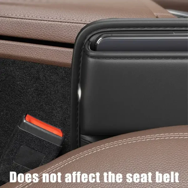 Car Seat Gap Filler Organizer - Console Side Car Organizer With Partition Design Double USB Ports Front Seat - Image 2