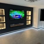 LED Baseboard Light Channel, Recessed Skirting Board Aluminum Profile Wall Trim with Diffuser for Hallway & Stair Lighting