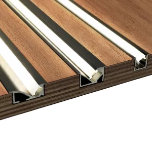 Hidden Under Cabinet Lighting Bar 45 Degree Invisible Recessed Aluminum Profile Backlight Channel With Milky Cover for Cabinet Shelf