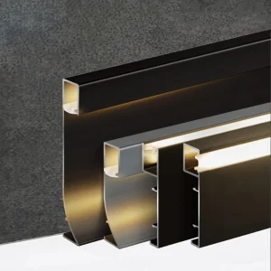 Recessed Wall Light Trim LED Skirting Line Aluminum Profile Baseboard Channel Corner Bar Strip