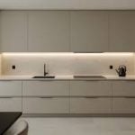 Hidden Under Cabinet Lighting Bar 45 Degree Invisible Recessed Aluminum Profile Backlight Channel With Milky Cover for Cabinet Shelf