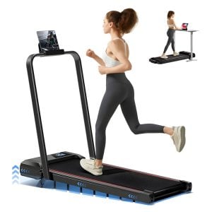 2-in-1 Folding Treadmill with Tablet Holder – Under Desk Walking Pad & Running Machine for Home or Office