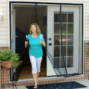 Magnetic Door Screen – Hands-Free Mesh Mosquito Net for Front, Patio & Sliding Doors