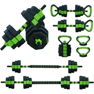 4-in-1 Adjustable Dumbbell Set – 66/88LBS Weight Set for Home Gym, Converts to Kettlebell, Barbell & Push-Up Stand, Anti-Slip Handles