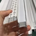 Recessed LED Wall Washer Channel, Trimless Mud-In Drywall Aluminum Profile with Opal Diffuser for LED Strip, Ceiling & Wall Wash