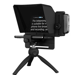 Ambitful Mini Teleprompter for Phone & DSLR – Portable Video Prompting Kit with Remote Control
