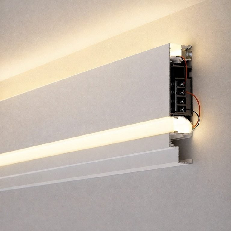 LED Baseboard Light Channel, Skirting Board Aluminum Profile Wall Trim ...
