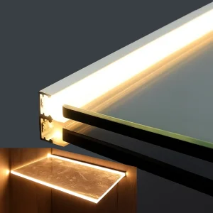 Glass Shelf LED Channel – Edge-Lit Profile for Illuminated Display Shelving