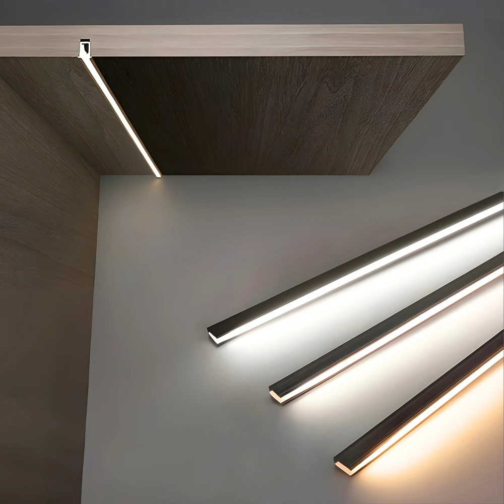 Recessed LED Under Cabinet Light Bar – Slim Aluminum Profile with ...
